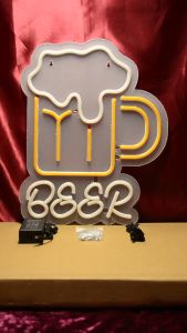 ป้ายไฟนีออน BEER  ป้ายไฟอะคริลิค ป้ายไฟร้าน วัสดุคุณภาพสูง เสียบปลั๊กใช้ได้ทันที่ ประหยัดไฟ คุณภาพสูง