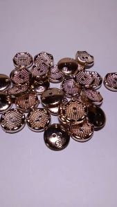 Kancing Baju Wanita Kancing Kemeja Ukuran 20L dan 24L Dua Lubang Motif Bintik Warna Emas 010206