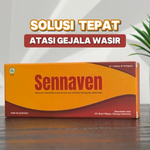 Sennaven 3 Blister 30 Kapsul Herbal Untuk Wasir Berdarah dan Ambeien serta Melancarkan BAB tanpa sakit