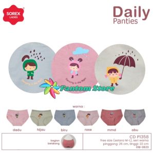 SOREX DAILY PANTIES P1358 DANCING INTHE RAIN - CD CELANA DALAM REMAJA PEREMPUAN