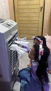 Air cooler electric fan conditioner cooler fan wide-angle three-dimensional air three-speed adjustment fast cooling Three ice curtains to cool down a wide range of cooling air cooler fan with ice box 75L capacity water tank aircon inverter window type