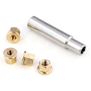 OGRC 4 Chiếc Đồng Thau Bánh Xe Adapter Hạt Có Ổ Cắm Cho Tỷ Lệ 1/30 RC Xe Bánh Xích Xe Axial SCX30 Nâng Cấp Các Bộ Phận