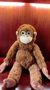 Kawaii Red Monkey Plush Doll Cute Cartoon Gorilla Toy Super Soft Orangutan Stuffed Toys Sleeping Partner Birthday Gift Xmas