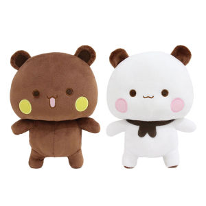 Cute Bubu and Dudu Panda Plush Doll Soft Sleeping Buddy Kawaii Cartoon Fluffy Bear Toy Car Sofa Decor Christmas/Birthday Gift