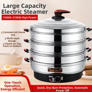 DAGANG | Multifunctional Large Capacity Electric Steamer Stainless Steel Multiple Layers