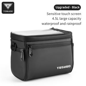 TOSUOD | TOSUOD 4.5L Large Capacity Bike Handlebar Bag Touch Screen Phone Pouch Reflective for MTB Road Gravel E-Bike Cycling Accessories