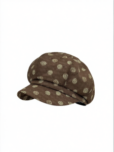 Retro Dot Beret Spring Summer Breathable Large Headfit Hat