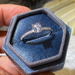 Corinna🔥Hot Sale🔥Promise ring Flash Diamond Round Princess Rings Trendy Female Engagement Marriage Jewellery