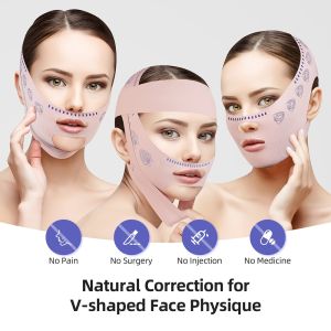 V脸瘦脸固定绷带 透气亲肤 Chin Cheek Slimming Bandage V Shaper V Line Lifting Mask Face Lifting Anti Wrinkle Strap Band Sleeping Mask Beauty Health
