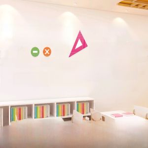 Acrylic 3D Mathematical Olympiad Training Class Background Decoration Wall Stickers Campus Culture Wall Decals Waterproof