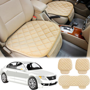 Car Seat Cover Car Front/Rear/Full Set Cushion Non-slip Short Plush Chair Cover Auto Seat Mat