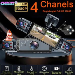 Camera Hành Trình Ô Tô 1080P 360 Độ °   Camera Quan Sát Phía Trước Bên Phải 3/4 Ống Kính Nhìn Phía Sau Camera Giám Sát Đỗ Xe Ban Đêm 24H Với Cảm Biến Chuyển Động G-Sensor