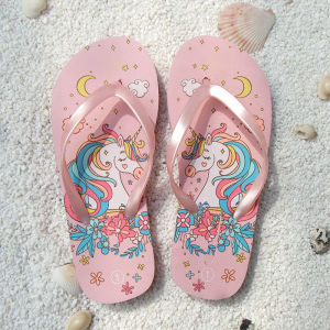 Childrens Slippers Flip-Flops Flip-flop Summer Non-slip Soft Bottom Cute Pink Sandals Lightweight Indoor Outdoor Beach Girls