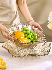 YAGANG | Đĩa Quả Thủy Tinh Sang Trọng Dùng Tại Nhà/Văn Phòng