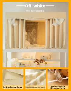 YASHU | Integrated Sun Shade Bunk Bed Curtains