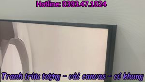 Tranh trừu tượng cổ điển trang trí nhà hàng quán bar phòng nhạc tạo điểm nhấn chất vài canvas có khung và đinh treo - đủ mọi size