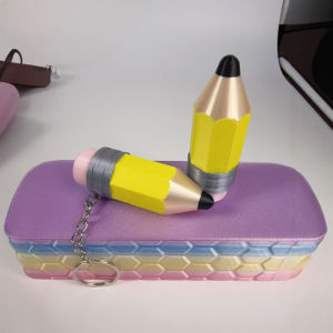 Calming Birthday Party Keychain Keys Finger Decoration Button Anti-stress Gift Cheese Pencil Funny Decompression Adults Gift