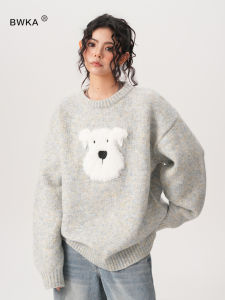 BWKA | Soft and Comfy Dog Print Korean Style Sweater