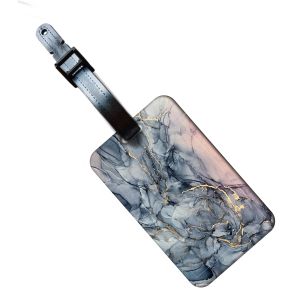 5 Marble Patterns Luggage Tag for Suitcases Travel ID Bag Tag for Men Backpacks Address Holder Baggage Boarding Portable Ticket