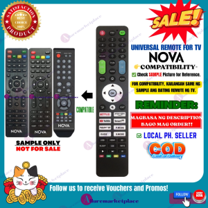 NOVA LED TV Remote Ready to Use Universal [**Mag Basa B4 Umorder**] TV remote for NOVA LED TV 165H4 LED TV22-A1 Led TV24-A1 TV Remote for Specific Model Only. alluremarketplace2ND