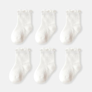 6Pairs Summer Childrens socks Mesh Thin and Soft Cotton baby newborn items Princess Infant Toddler Girls Breathable accessories