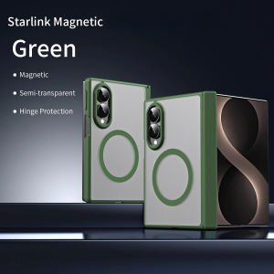 szhaiyu | For Magsafe Wireless Charge Magnetic Phone Case for Samsung Galaxy Z Fold 8 Ultra 7 6 5 4 Matte Transparent Hinge Protects Cover