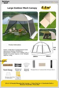 BEIANLANG | Outdoor Large Dome Tent and Canopy Rain and UV Sunscreen Mosquito Net