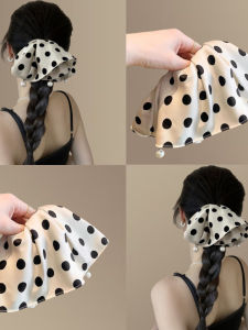 Elegant Pearl Polka Dot Scrunchie Hair Band
