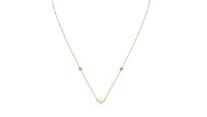 ALUXE 10K Gold Diamond Necklace Golden Starlight Disney Aladdin Series NNDA006