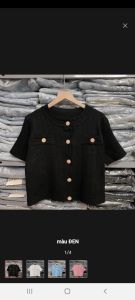 áo len nữ cardigan ngắn tay nút đồng nhập khẩu nhiều màu/ áo len nữ cardigan dệt kim mềm nút đồng( bao vải)
