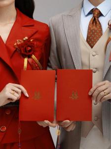 Wedding Vows Card Set Elegant Simple Wedding Ceremony Declaration Parent Host Marriage Registrar Pair of Cards Retro Style