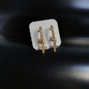 Xp.id - Anting Salib Rhodium Permata Zircon Anti Karat