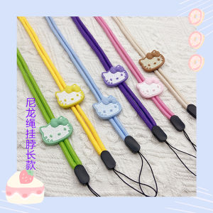 Hello Kitty Mobile Phone Lanyard Halterneck Long Womens Phones Rope Drop-Resistant Key Work Permit School Card Drop-Resistant Halterneck