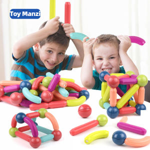 Kids Magnetic Building Blocks Toy Magnet Construction Set Magnetic Sticks Rod Games Montessori Educational Toys For Kids Gift