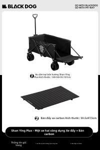 BLACK DOG | Xe Đẩy Dã Ngoại Đa Năng Gập Được