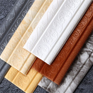 【YHdecor】Retro 2.3m 3D Self-Adhesive Wall Skirting Line Wallpaper Decoration Border Waterproof PE Foam Pattern Modelling Ceiling Border Line Wall Sticker Interior Decor 03
