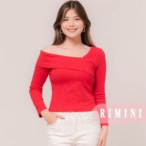 RIMINI - Atasan Wanita Blouse Casual Kekinian XS-XL - Mecca Asymmetrical Off Shoulder 5225075-1