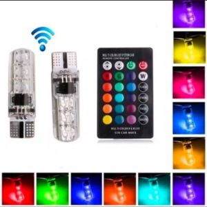 lampu senja led 6 mata remote T10 RGB lampu sein sign sen dan lampu variasi lainnya