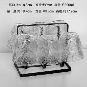 Modern Simple Iceberg Glass Cup Set for Home Living Room Guest Red Wine Cup Transparent Color Universal round Shape Drinkware
