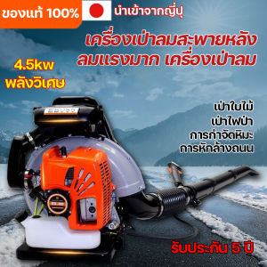เครื่องเป่าลม เครื่องเป่าใบไม้ เครื่องเป่าลมสะพายหลัง เครื่องยนต์ 2 จังหวะ แรงลมได้ปริมาณมากสตาร์ทติดง่าย เป่าใบไม้ เป่าไฟป่า การเป่าหิมะและการเคลียร์ถนน