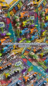Bộ Đồ Chơi Mô Hình Giao Thông 11 Chi Tiết Siêu Thực Tế Cho Bé CarynLAZADA