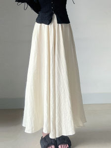 High Waist Lazy Style Summer New Womens Pants Skirt Slimming Versatile Mid-Calf Length Korean Version Commute Folded Wide Leg