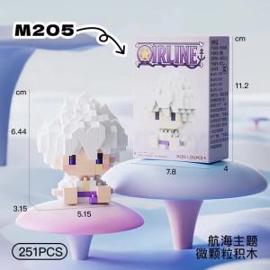 Bandai | New ONE PIECE Sun God Nika Luffy Micro Building Blocks Set Chopper Ace Buggy 3D Anime Mini Assembly Model