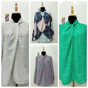 Áo Kiểu Tay Dài In Họa Tiết