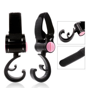 ClickBuy ตะขอแขวนสัมภาระติดรถเข็นเด็ก ตะขอห้อยของในรถเข็นที่แขวนของแบบหมุนได้  baby stroller hook