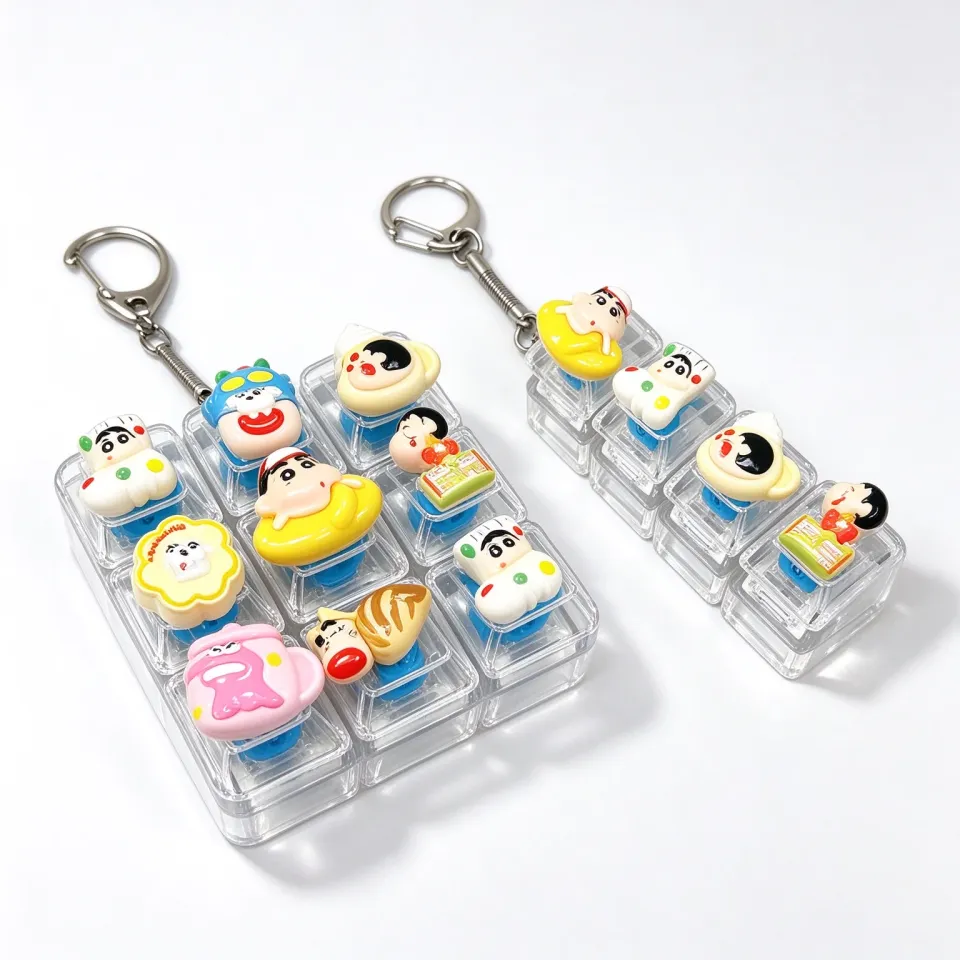 CRAYON SHINCHAN | #NEW Crayon Shin-chan 9-Key Fidget Keychain Caps