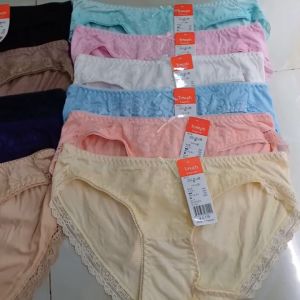 COMBO 5 QUẦN LÓT COTTON LỤA PHỐI REN CAO CẤP CHẤT MÁT LẠNH MÀU TRẮNG QUYẾN RŨ VN115