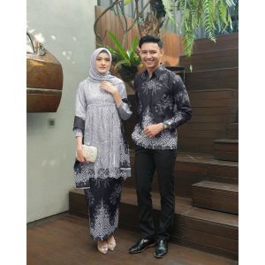Batik Couple Kebaya Wisuda Modern NAYARA Baju Kondangan Pria Wanita