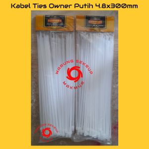 (1 Pack) Kabel Ties 4.8x300mm / Kabel Tis / Cable Ties Putih 30CM