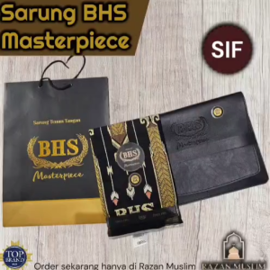 Sarung BHS Masterpiece Gold Motif M79 SIF Hitam Cokelat